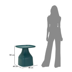 Table Gea Bleue Haute – Accent contemporain 48x48x50 cm