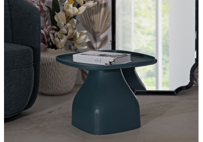 Table Gea Bleue Basse – Modernité subtile 48x48x38 cm