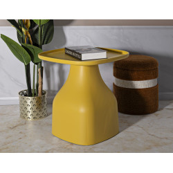 Table Gea Jaune Haute – Touche solaire 48x48x50 cm