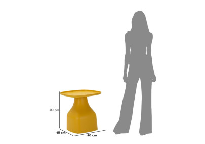 Table Gea Jaune Haute – Touche solaire 48x48x50 cm