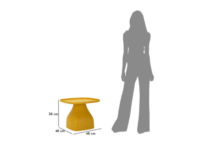 Table Gea Jaune Basse – Douceur estivale 48x48x38 cm