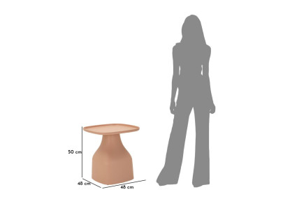 Table Gea Rose Haute – Raffinement poudré 48x48x50 cm