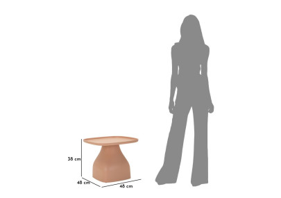 Table Gea Rose Basse – Élégance pastel 48x48x38 cm