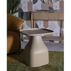 Table Gea Grise Haute – Sobriété urbaine 48x48x50 cm