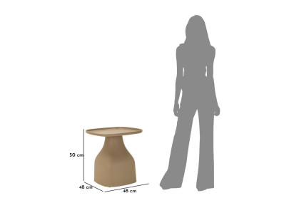 Table Gea Grise Haute – Sobriété urbaine 48x48x50 cm