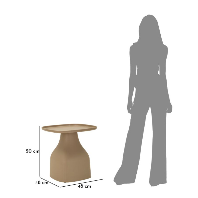 Table Gea Grise Haute – Sobriété urbaine 48x48x50 cm