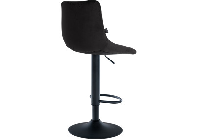 Tabouret de bar Jerry, velours, noir