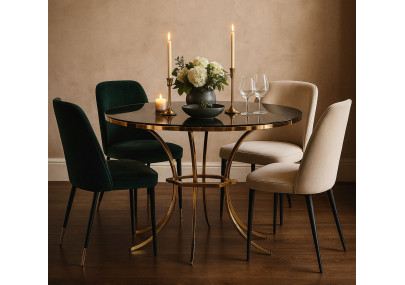 Table de salle à manger Shanty – Charme arrondi Ø100x80 cm