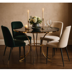 Table de salle à manger Shanty – Charme arrondi Ø100x80 cm