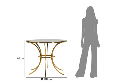Table de salle à manger Shanty – Charme arrondi Ø100x80 cm