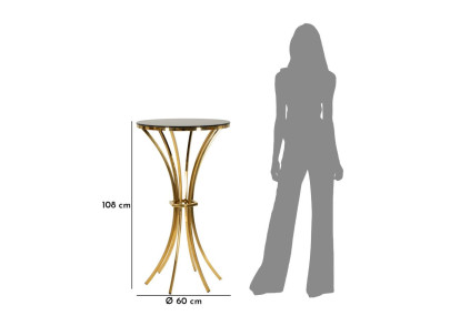 Table de bar Shanty – Glamour vertical Ø60x108 cm