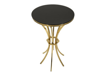 Table haute Shanty I – Élégance sculptée Ø50x92 cm