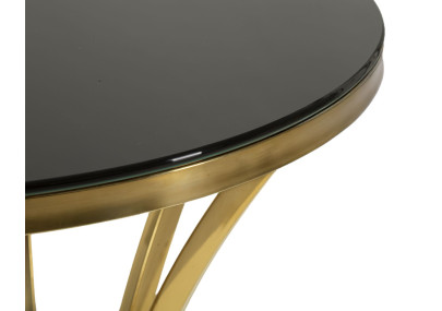 Table haute Shanty I – Élégance sculptée Ø50x92 cm