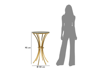 Table haute Shanty I – Élégance sculptée Ø50x92 cm