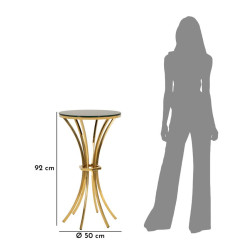 Table haute Shanty I – Élégance sculptée Ø50x92 cm