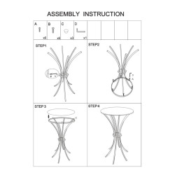 Table haute Shanty I – Élégance sculptée Ø50x92 cm