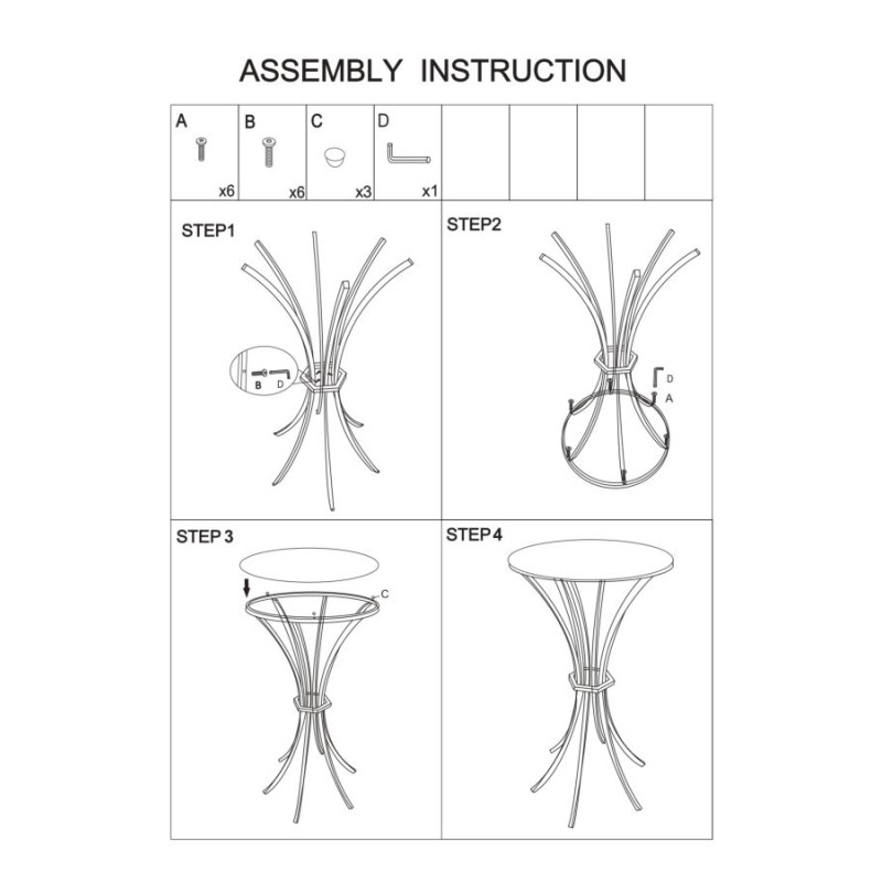 Table haute Shanty II – Ligne élancée Ø40x81 cm