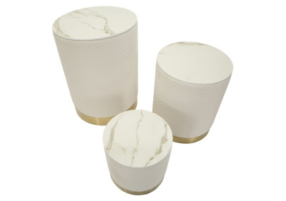 Magasin d’exposition – Ensemble 3 pièces design Ø60x80 - 50x60 - 40x40 cm