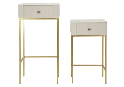 Tables hautes carrées mariage – Duo d’apparat Ø45x90 - 40x70 cm