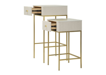 Tables hautes carrées mariage – Duo d’apparat Ø45x90 - 40x70 cm