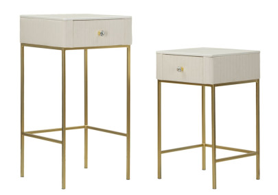 Tables hautes carrées mariage – Duo d’apparat Ø45x90 - 40x70 cm