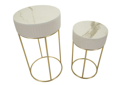 Tables hautes rondes mariage – Élégance festive Ø50x90 - 40x70 cm