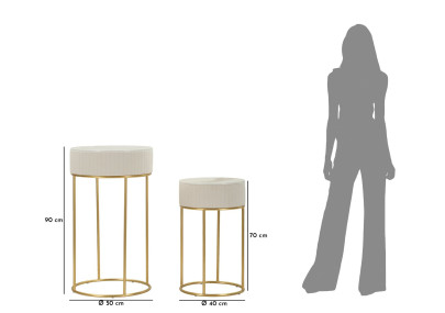 Tables hautes rondes mariage – Élégance festive Ø50x90 - 40x70 cm