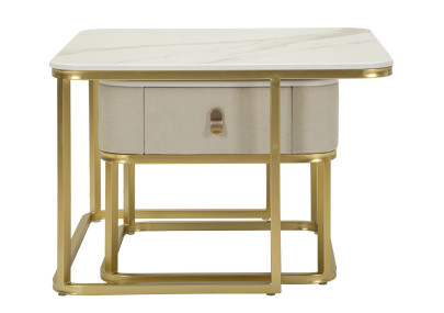 Tables basses Beautry – Duo raffiné 70x70x48 - 50x50x43,5 cm