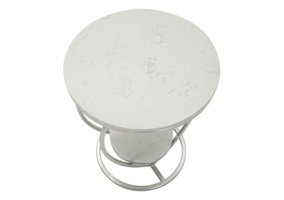 Cœur de Table Argenté – Brillance délicate Ø40x45,5 cm