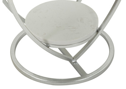 Cœur de Table Argenté – Brillance délicate Ø40x45,5 cm