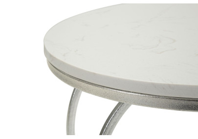 Cœur de Table Argenté – Brillance délicate Ø40x45,5 cm