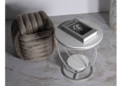 Cœur de Table Argenté – Brillance délicate Ø40x45,5 cm