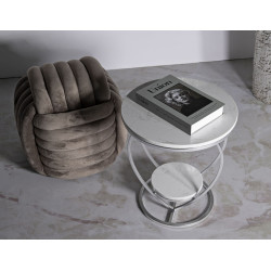 Cœur de Table Argenté – Brillance délicate Ø40x45,5 cm