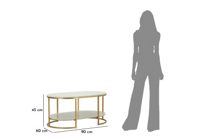 Table basse Izmir – Sobriété orientale 90x60x45 cm