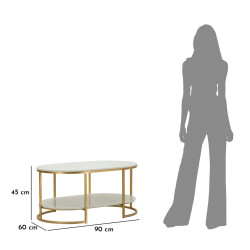 Table basse Izmir – Sobriété orientale 90x60x45 cm