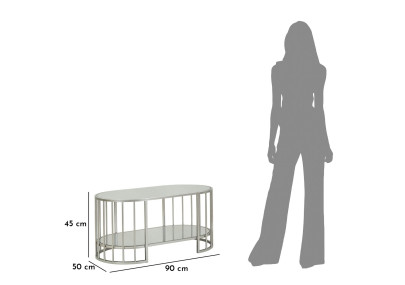 Table basse Smirne – Inspiration côtière 90x50x45 cm