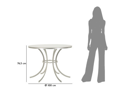 Table à manger Istanbul – Majesté circulaire Ø100x76,5 cm