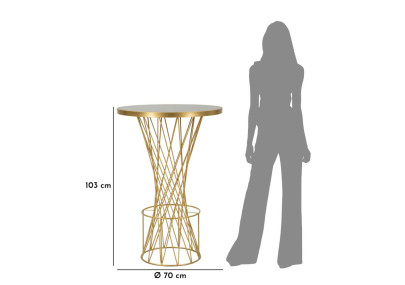 Table de bar Tour Neuve – Allure contemporaine Ø70x103 cm