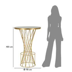 Table de bar Tour Neuve – Allure contemporaine Ø70x103 cm