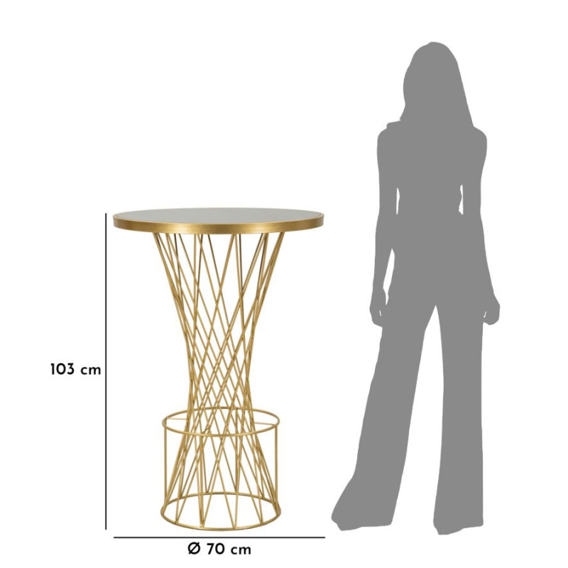 Table de bar Tour Neuve – Allure contemporaine Ø70x103 cm