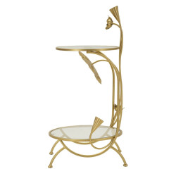 Table 2 étagères Fleurs – Raffinement fleuri Ø40x78 cm