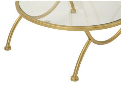 Table 2 étagères Fleurs – Raffinement fleuri Ø40x78 cm