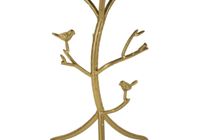 Table Oiseaux en Marbre – Contraste noble Ø38x60 cm