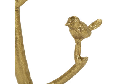 Table Oiseaux en Marbre – Contraste noble Ø38x60 cm