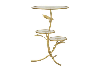 Table 3 étagères Relevable – Praticité élégante Ø54x69,5 cm