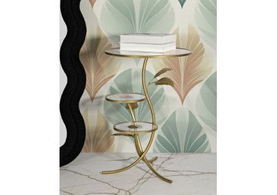 Table 3 étagères Relevable – Praticité élégante Ø54x69,5 cm