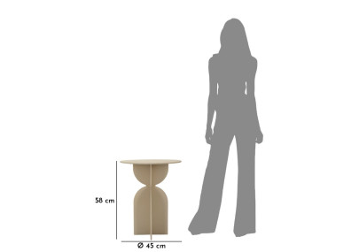 Table Dune – Forme fluide Ø45x58 cm