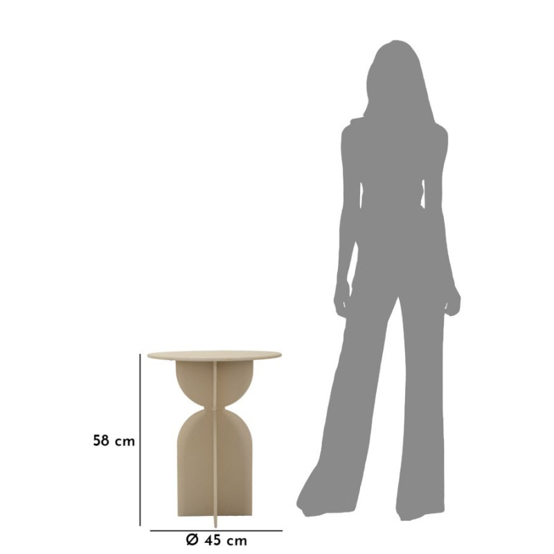 Table Dune – Forme fluide Ø45x58 cm