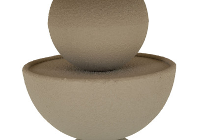 Table Dune avec miroir – Compacte et élégante Ø40,5x42 cm