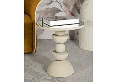 Table Dune avec miroir – Compacte et élégante Ø40,5x42 cm